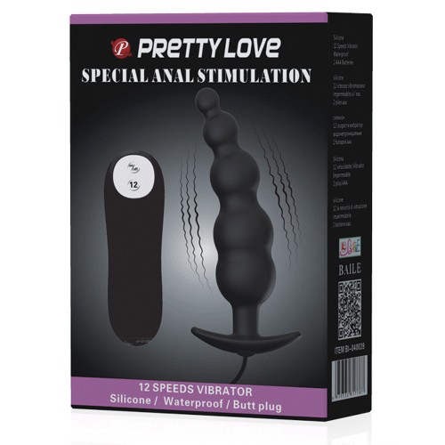 Vibrating Bead Shaped Butt Plug for Sensational Pleasure