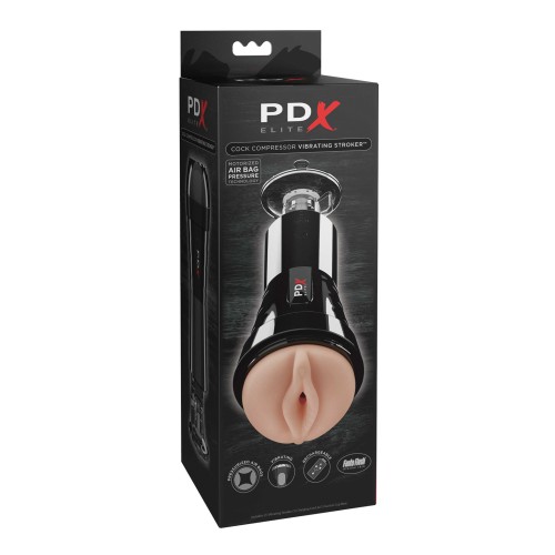 PDX Elite Cock Compressor Vibrating Stroker - Advanced Pleasure