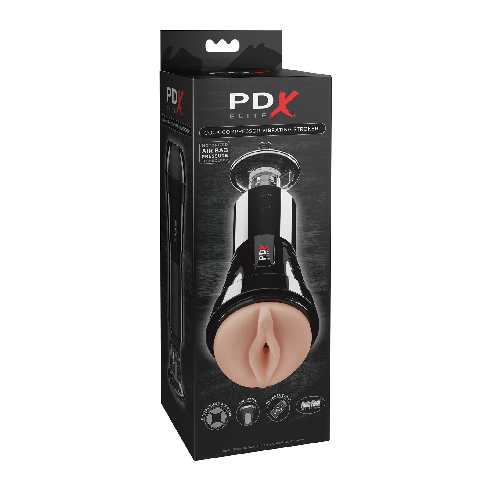 PDX Elite Cock Compressor Vibrating Stroker - Advanced Pleasure