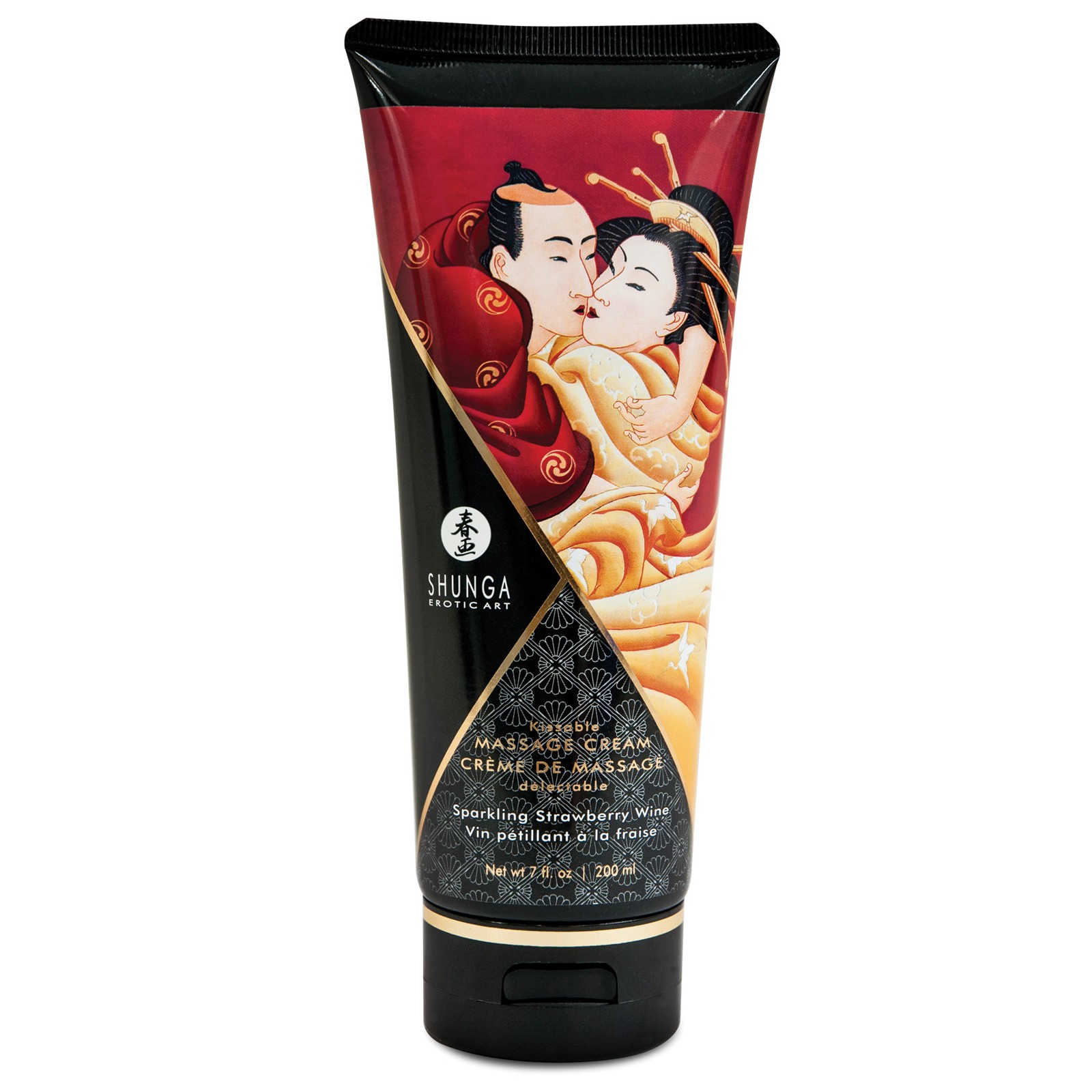 Shunga Kissable Massage Cream Sparkling Strawberry Wine 7 oz