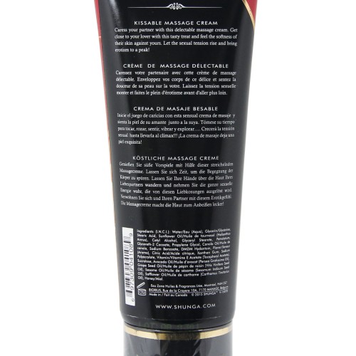 Shunga Kissable Massage Cream Sparkling Strawberry Wine 7 oz