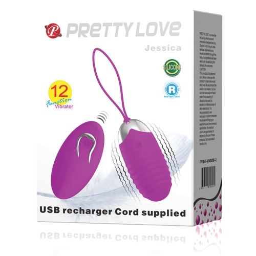 Pretty Love Jessica Vibrator Egg 12 Functions