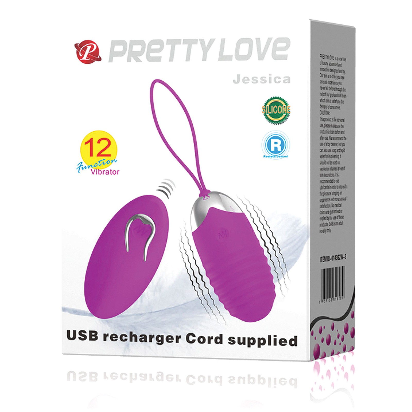 Pretty Love Jessica Vibrator Egg 12 Functions