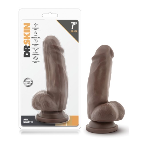 Dong Dr. Skin Mr. Smith de 7" con Ventosa - Placer Realista