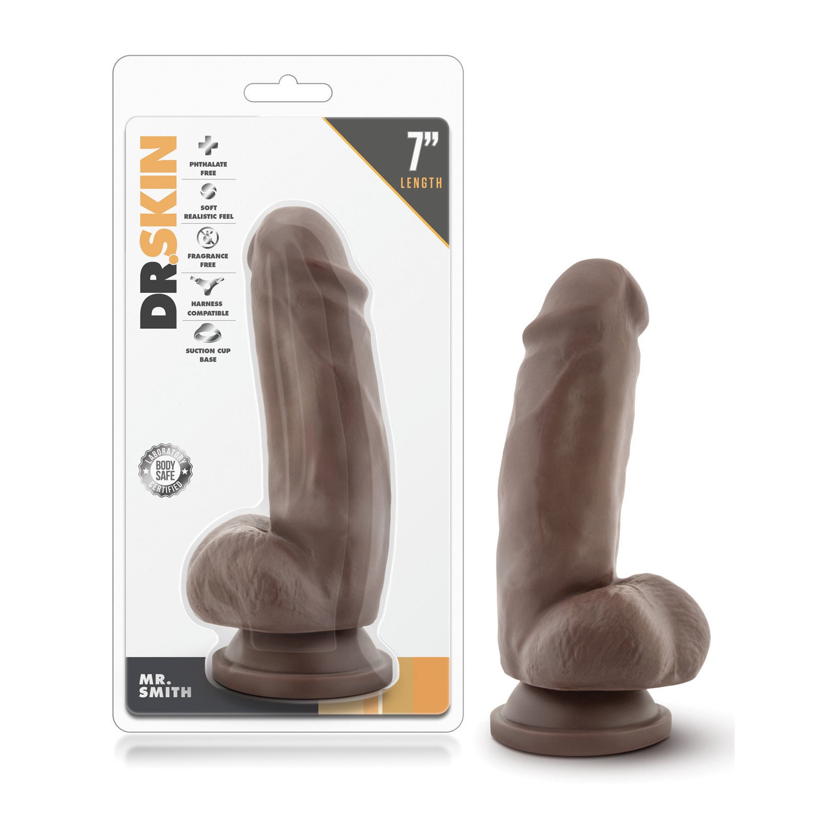 Dr. Skin Mr. Smith 7" Dildo with Suction Cup - Realistic Pleasure