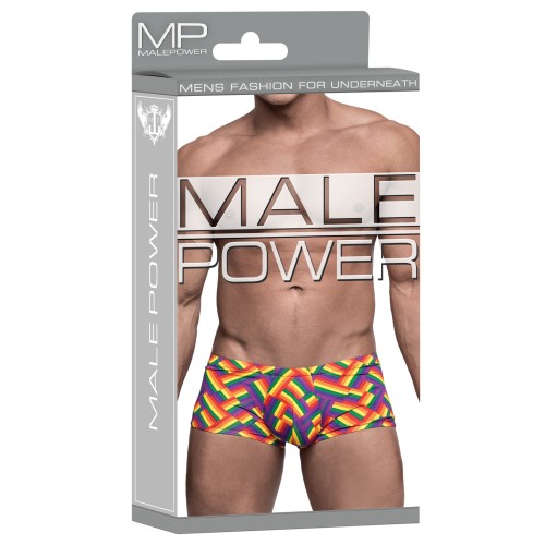 Pride Fest Contoured Pouch Mini Shorts Rainbow MD