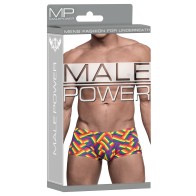 Pride Fest Contoured Pouch Mini Shorts Rainbow MD