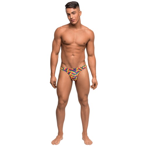 Pride Fest Contoured Pouch Bong Thong - Comfortable and Colorful