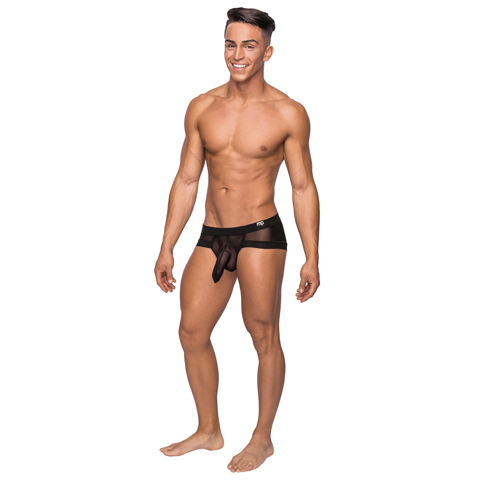 Short Micro Mini de Malla Hoser Negro