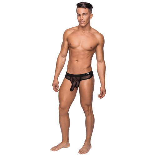 Hoser Stretch Mesh Thong - Black L/XL