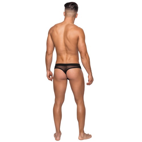 Hoser Stretch Mesh Thong - Black L/XL