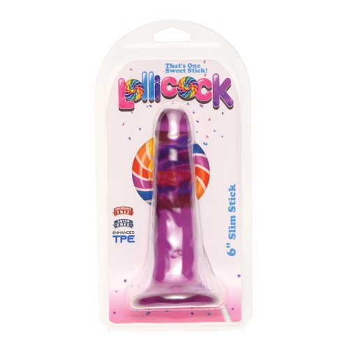 Curve Toys Lollicock 6 inch Slim Stick - Grape Ice