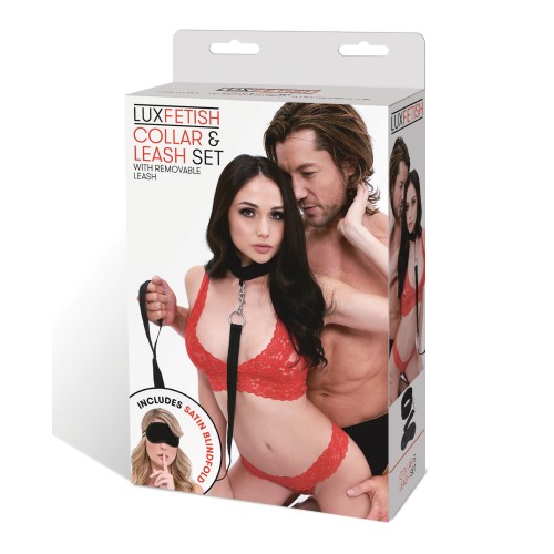 Lux Fetish Collar & Leash Set