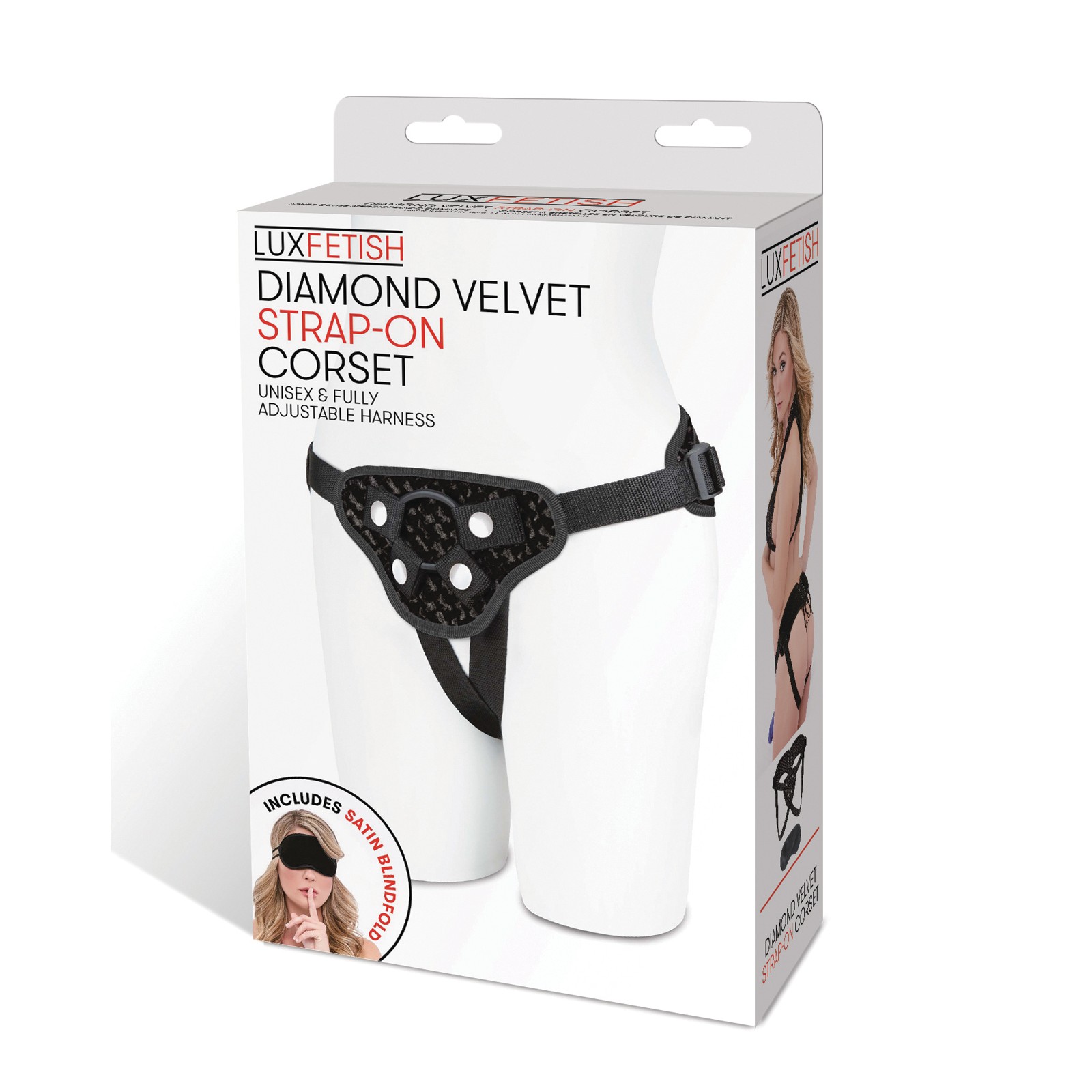 Lux Fetish Diamond Velvet Strap-on Corset - Luxury and Comfort