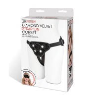 Lux Fetish Diamond Velvet Strap-on Corset - Luxury and Comfort