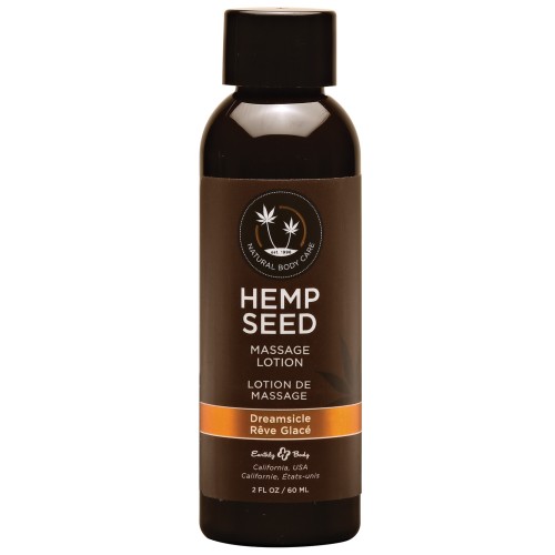 Earthly Body Dreamsicle Hemp Seed Massage Lotion for Relaxation