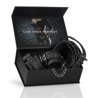 Easy Toys Faux Leather Collar and Handcuffs Bondage Set