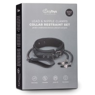 Collar de Cuero Sintético Easy Toys con Cadenas para Pezones Negro Reseña