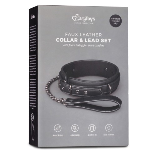 Collar Fetiche Easy Toys con Correa Negro