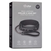 Easy Toys Fetish Collar with Leash Black