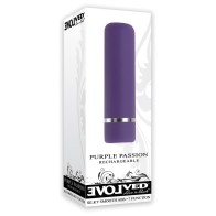 Evolved Purple Passion - Vibrador Bullet Recargable y A Prueba de Agua