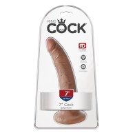 King Cock Realistic Dildo with Suction Cup - 7 Inches