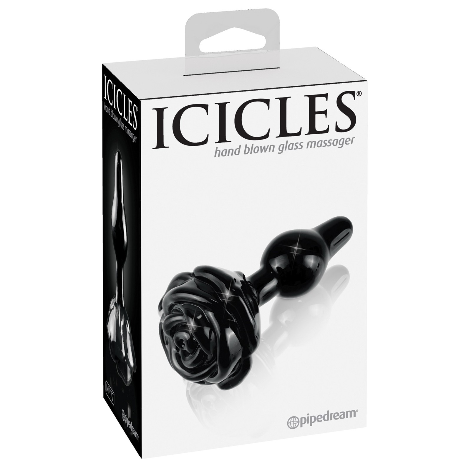 Icicles No. 77 Hand Blown Glass Rose Butt Plug - Luxury Play