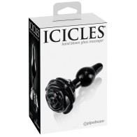 Icicles No. 77 Hand Blown Glass Rose Butt Plug - Luxury Play