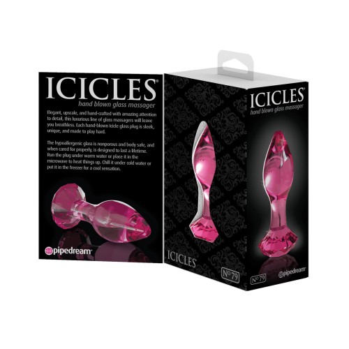 Icicles No. 79 Pink Glass Butt Plug