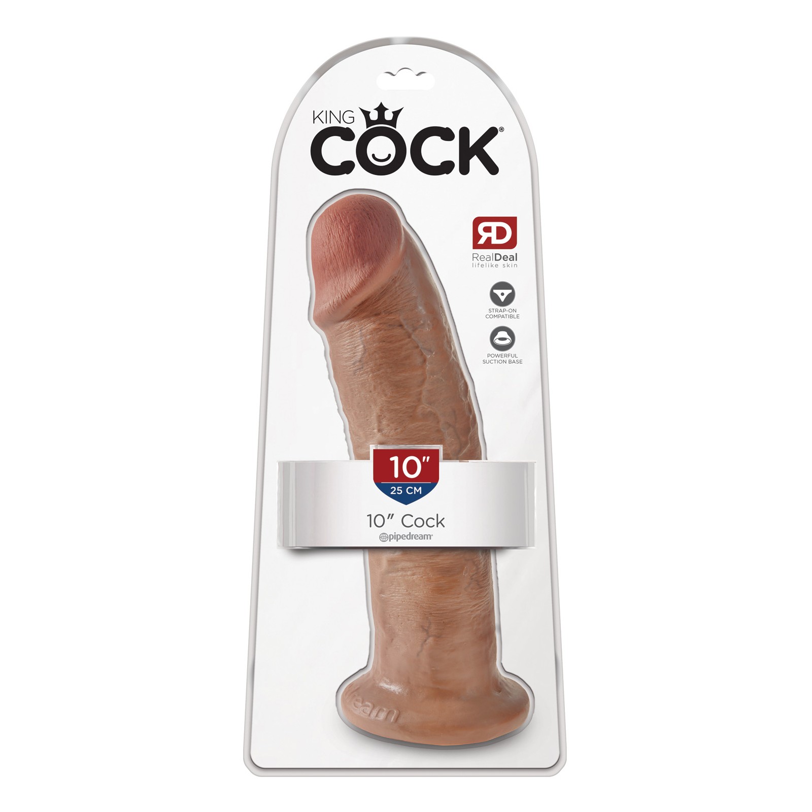 King Cock 10" Realistic Dildo for Wild Fantasies - Tan