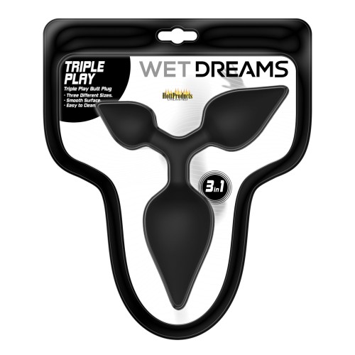 Plug Anal Wet Dreams Triple Play - Versátil y Cómodo