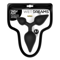 Plug Anal Wet Dreams Triple Play - Versátil y Cómodo