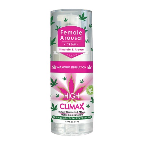 Crema Estimulante Femenina High Climax con Aceite de Semilla de Cáñamo