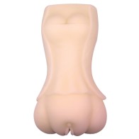 Crazy Bull No Lube Realistic Vagina Masturbator Sleeve - Ivory