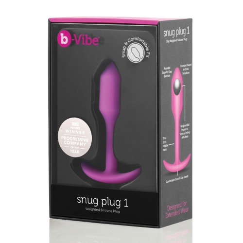 b-Vibe Weighted Snug Plug 1 Fuchsia