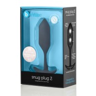 b-Vibe Plug Anales Ponderado Snug 2 - 114 g Negro