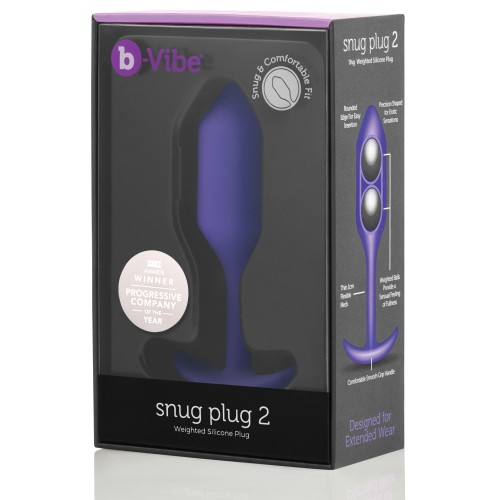 b-Vibe Plug Ponderado Snug 2 Púrpura