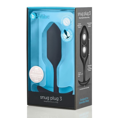 B-Vibe Snug Plug 3 - 180 g Negro