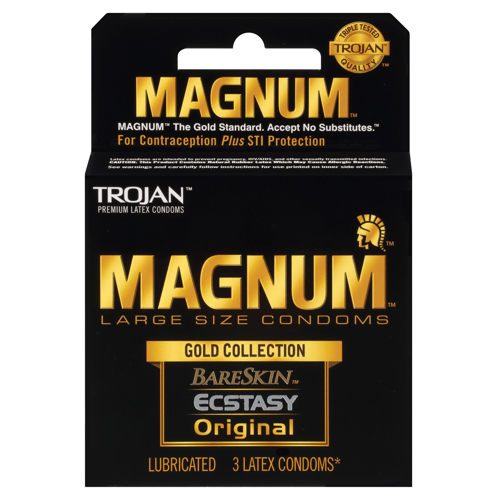 Trojan Magnum Gold Collection Box of 3