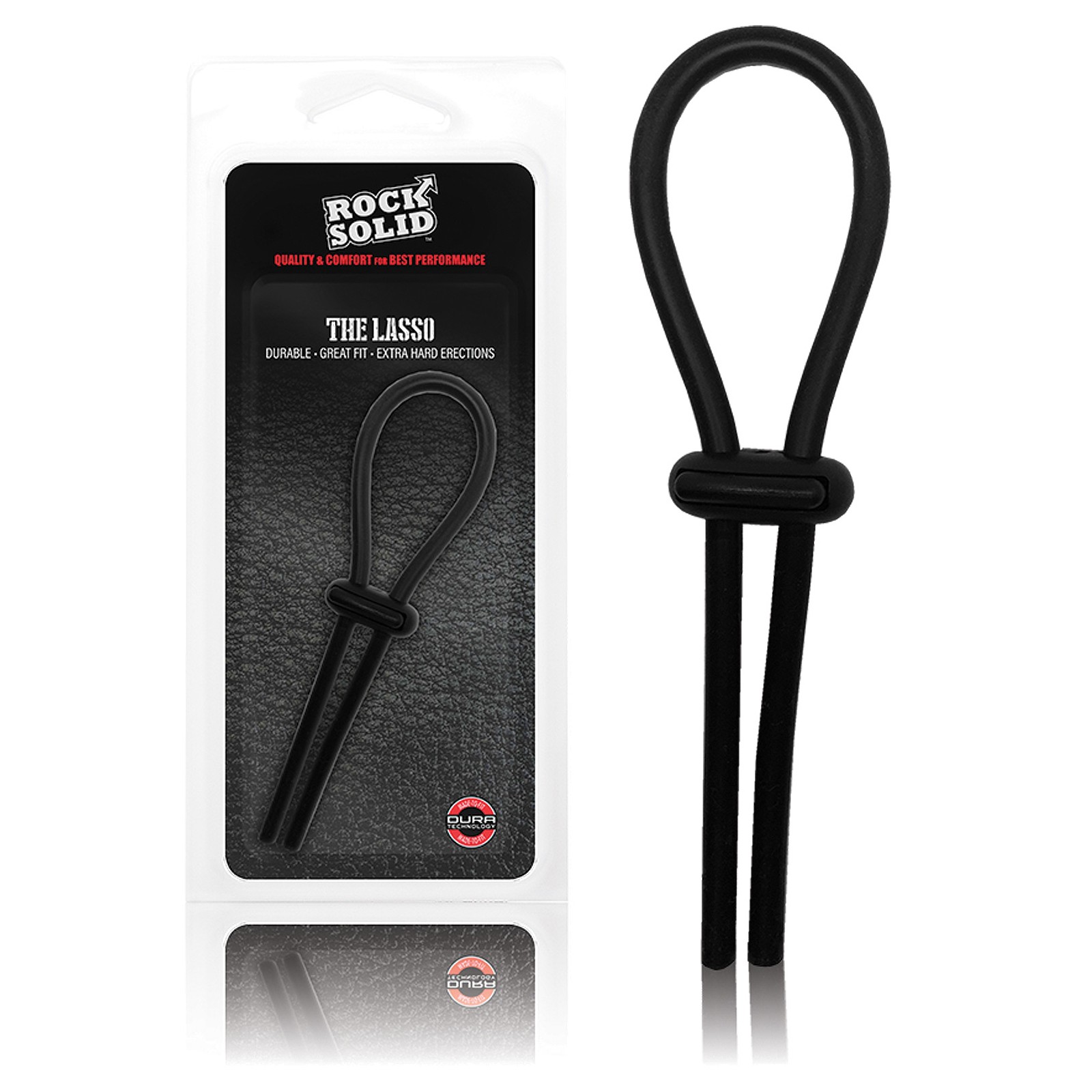 Rock Solid Lasso Cockring - Black