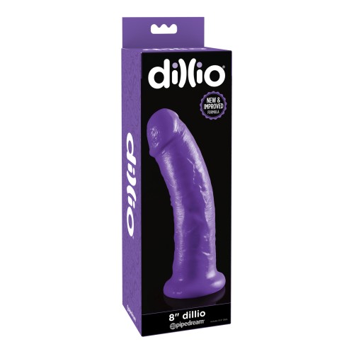 Dillio 8" Dildo de Succión Púrpura