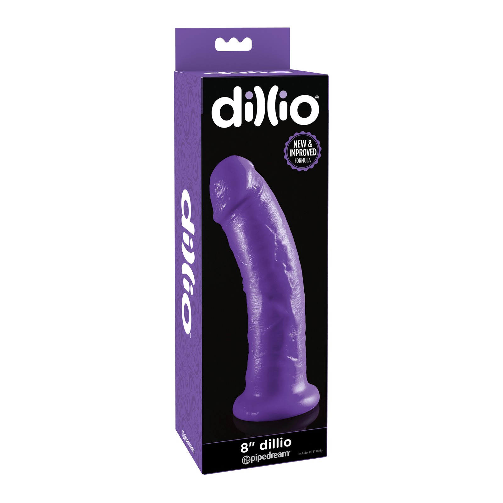 Dillio 8" Dildo de Succión Púrpura