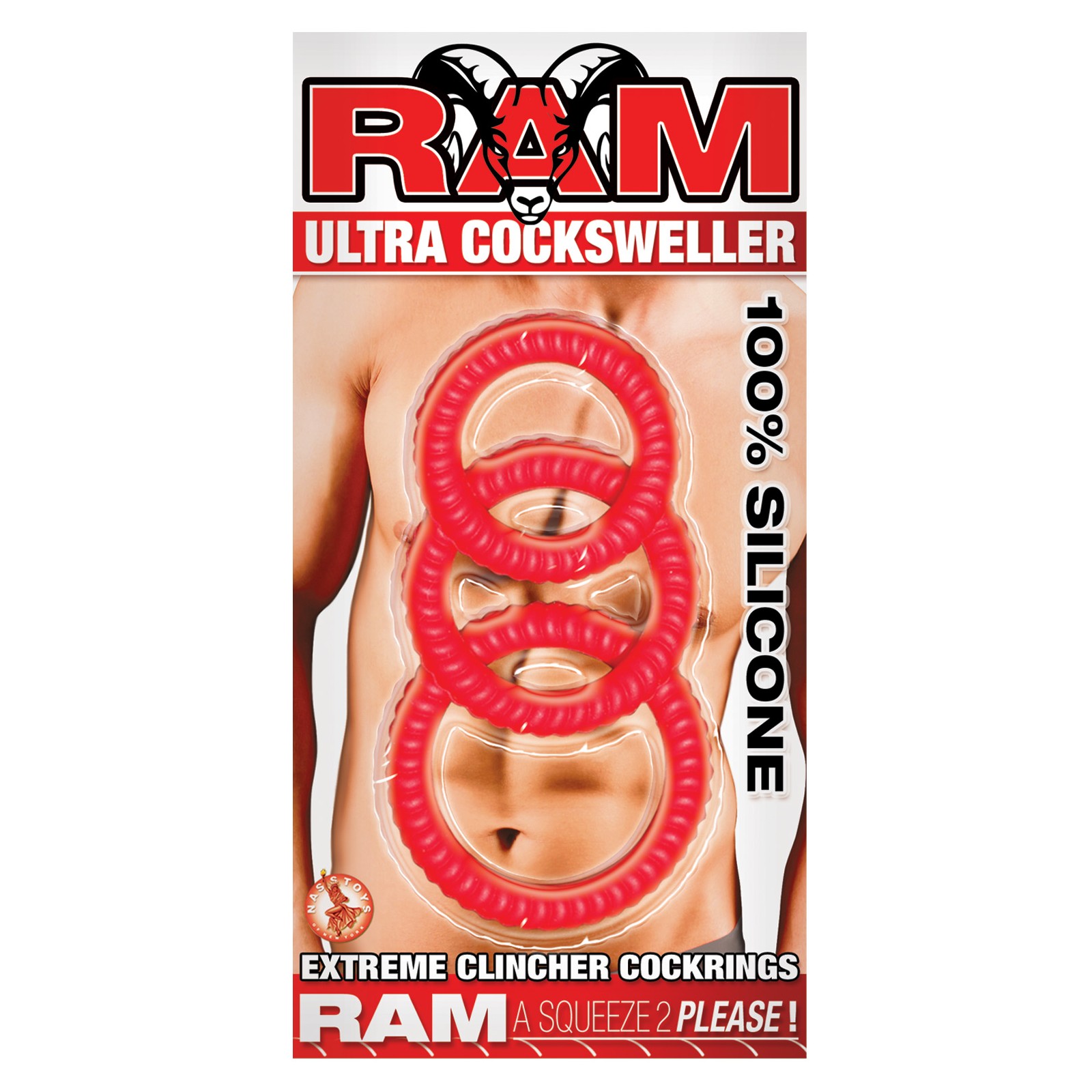 RAM Ultra Cocksweller Cockring Set Red'