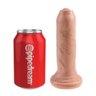 King Cock Uncut Dildo 6 Inch Flesh