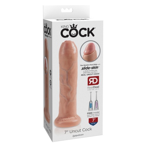 Dildo King Cock 7" Sin Circuncisión - Flesh