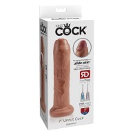 King Cock 7 Inch Uncut Dildo Tan - Ultimate Pleasure