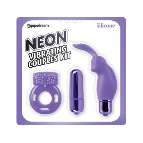 Neon Luv Touch Vibrating Couples Kit for Exciting Intimacy