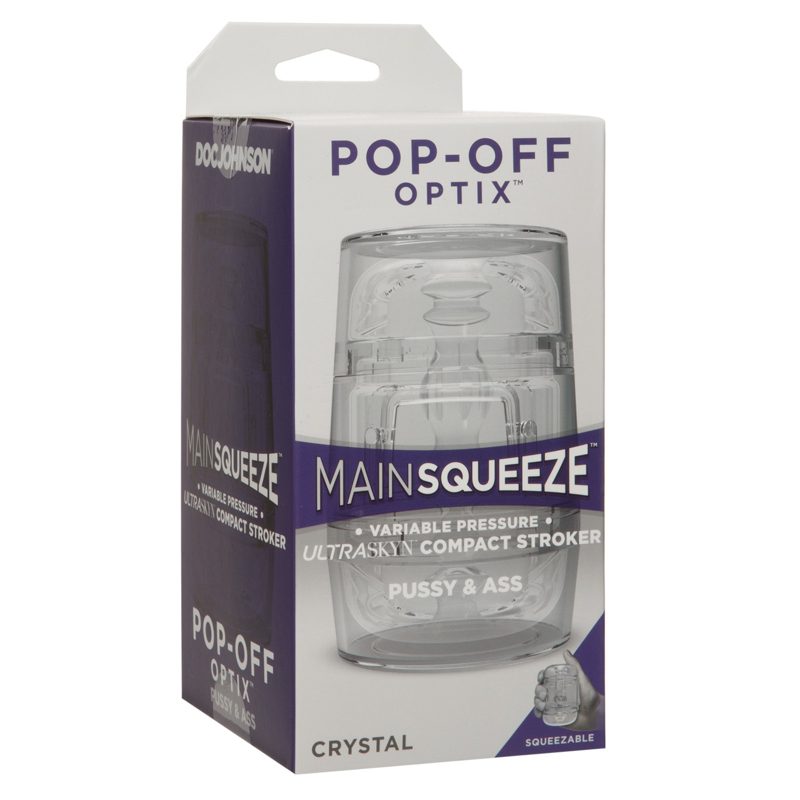 Main Squeeze Pop Off Optix - Crystal Vagina y Atras Stroker