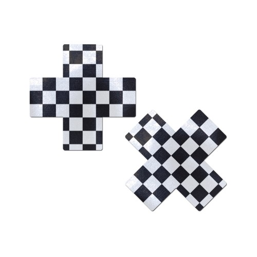 Pastease Premium Checker Cross Black White O S