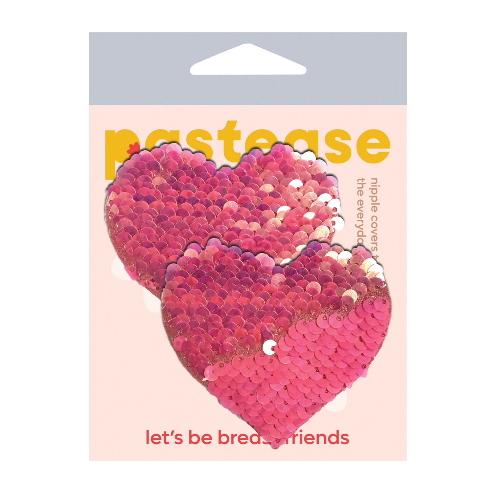 Pastease Color Changing Flip Sequins Heart - Pink